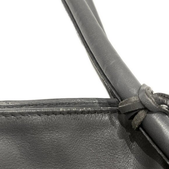 Auth FURLA - Dark Gray Leather Tote Bag - Picture 8 of 12